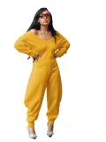 SC V Neck Long Sleeve Sport Jumpsuit GXHF-80807