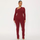 SC Slash V Neck Tight Long Sleeve Pants Suit GDSF-J25ST407
