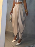 SC Solid Color Wide Leg Flower Bud Pants GXHF-M80802