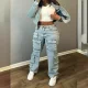 SC Fashion Multi-pockets Straight Jeans GXHF-M84417