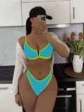 SC Sexy Color Block Bikinis 2 Piece Swimsuit CASF-6761