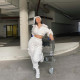 SC Plush Solid Color Sport Two Pants Set GXHF-X07122268