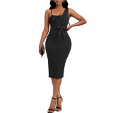 SC Solid Color Sequin Midi Dress GYOU-CX420
