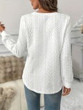 SC Plus Size Casual Solid Color Long Sleeve Tops GYOU-CX562