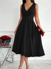 SC Sleeveless V-neck Fashion Dress GYOU-CX1225
