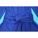 SC Solid Color Long Sleeve Pleated Maxi Dress YF-20061