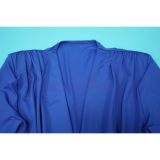 SC Solid Color Long Sleeve Pleated Maxi Dress YF-20061