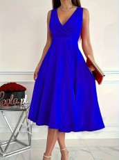 SC Sleeveless V-neck Fashion Dress GYOU-CX1225