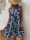 SC Plus Size Fashion Loose V-Neck Print Dress GYOU-CX30222