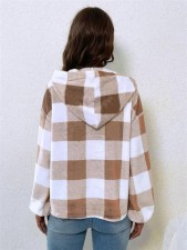 SC Plaid Hooded Casual Top GYOU-CX092801