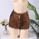 SC Leopard Print Tassel Shorts GFRT-32770PBY
