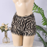 SC Leopard Print Tassel Shorts GFRT-32770PBY