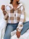 SC Plaid Hooded Casual Top GYOU-CX092801