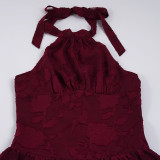 SC Sleeveless Backless Halterneck Mini Dress GWEN-JWKD46330