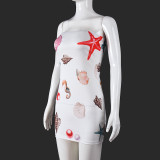 SC Print Backless Slim Tube Tops Dress GFRT-32709DBY