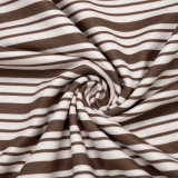 SC Stripe Print Long Sleeve Two Piece Shorts Set GSZM-C25ST350