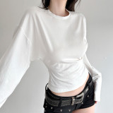 SC Solid Color Long Sleeve T Shirts GWEN-JWFT38497