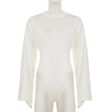 SC Solid Color Long Sleeve T Shirts GWEN-JWFT38497
