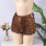 SC Leopard Print Tassel Shorts GFRT-32770PBY