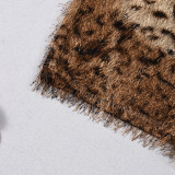 SC Leopard Print Tassel Shorts GFRT-32770PBY