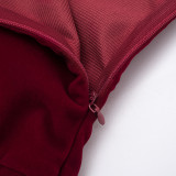 SC Solid Color Velour Tube Top Dress GSZM-D25DS505
