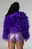 SC Solid Color Long Sleeve Plush Coat GXHF-M81016