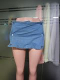 SC Sexy Tight Solid Color Button Denim Culottes GXHF-M0425618