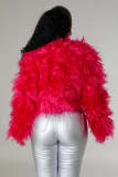 SC Solid Color Long Sleeve Plush Coat GXHF-M81016