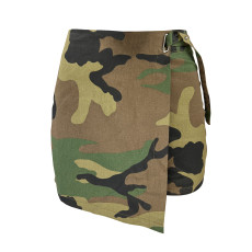 SC Camouflage Print Irregular Mini Culottes GXHF-X0326688