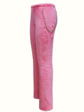 SC Solid Color Plush Tight Flare Pants GXHF-X1126821