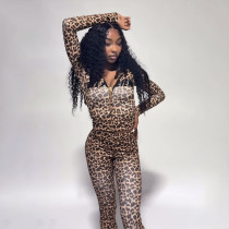SC Letter Print Hooded Long Sleeve Pants Set GSLF-K25S83409