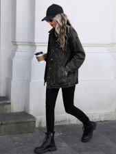 SC Fashion Long Sleeve Loose Denim Jacket Coat GYXN-20808