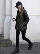 SC Fashion Long Sleeve Loose Denim Jacket Coat GYXN-20808