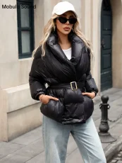 SC Thickened Insulated Cotton Jacket Coat(With Belt) GYXN-306-YT011