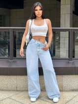 SC Loose High Waist Wide Leg Jeans GYXN-YT170