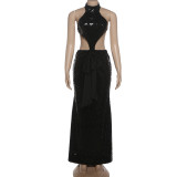 SC Backless Hollow Out Sequin Maxi Dress XEF-K25D84818