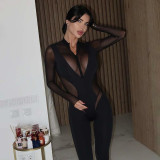 SC Sexy See Through Mesh Jumpsuit XEF-K25Q82530