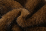 SC Solid Color Half Sleeve Plush Coat XEF-K25C84113
