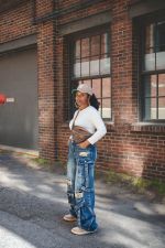 SC Plus Size Fashion Washed Multi-pockets Jeans GYLN-8409