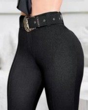 SC Fashion Belt Pencil Pants GJMF-97752