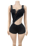 SC Irregular Sleeveless Bandage Romper GFCF-1429