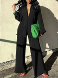 SC Casual Solid Color Loose Two Piece Pants Set ZDF-33118