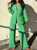 SC Casual Solid Color Loose Two Piece Pants Set ZDF-33118