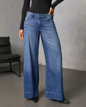 SC Casual Washed Loose Straight Jeans GYAN-89340