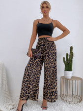 SC Leopard Print Loose Wide Leg Pants GYXN-52393