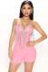 SC Rhinestone Deep V-Neck Tassel  Wrap Romper GYOM-8855
