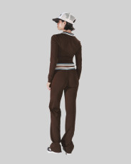 SC Long Sleeve Contrast Color Two Piece Pants Set YWXS-K25L1447