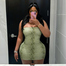 SC Snake Print Tube Top Dress GSLF-K25D86114