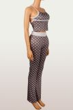 SC Polka Dot Print Sling Tank Top And Pants Set YWXS-K25L1325