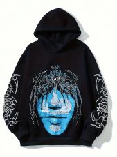 SC Printed Vintage Hooded Sweatshirt YWXS-XS-2553